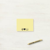 Peace, Love & Books Post-It Notes ポストイット (デスク上)