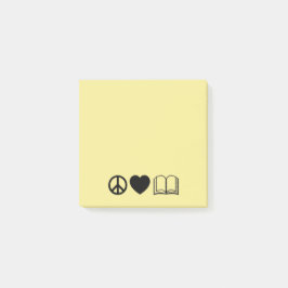 Peace, Love & Books Post-It Notes ポストイット