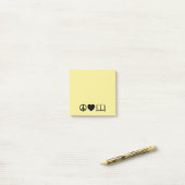 Peace, Love & Books Post-It Notes ポストイット (デスク上)