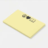 Peace, Love & Books Post-It Notes ポストイット (アングル)