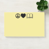Peace, Love & Books Post-It Notes ポストイット (オフィス)
