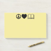 Peace, Love & Books Post-It Notes ポストイット (デスク)