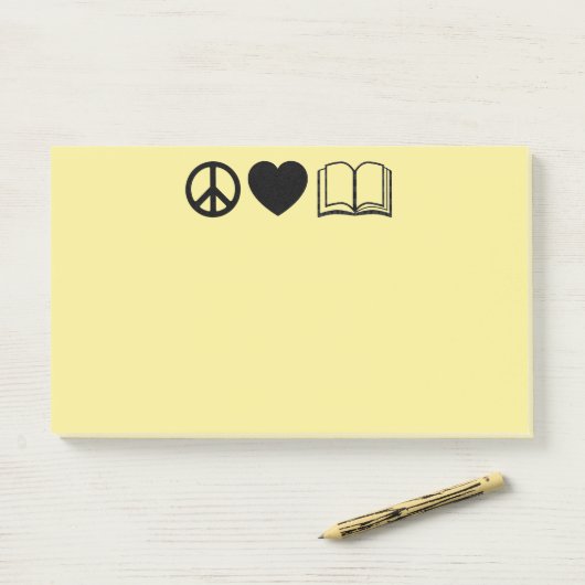 Peace, Love & Books Post-It Notes ポストイット (デスク)