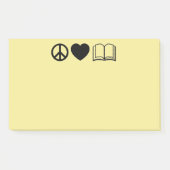 Peace, Love & Books Post-It Notes ポストイット (正面)
