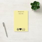 Peace, Love & Books Post-It Notes ポストイット (オフィス)