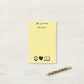 Peace, Love & Books Post-It Notes ポストイット (デスク上)