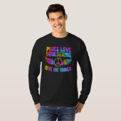 Peace Love Bouldering Climbing Gym Climbing Wall C Tシャツ (正面フル)