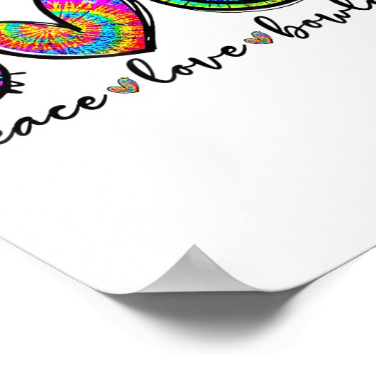 Peace Love Bowling Tie Dye Funny Bowling Lovers ポスター (角)