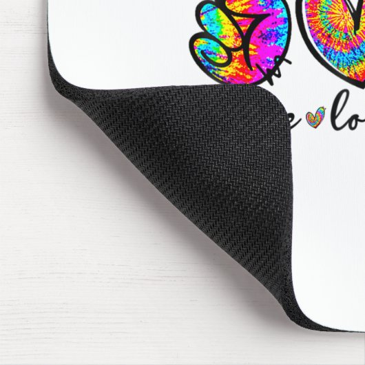 Peace Love Bowling Tie Dye Funny Bowling Lovers マウスパッド (コーナー)