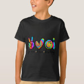Peace Love Bowling Tie Dye Funny Bowling Lovers  Tシャツ (正面)
