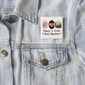 Peace Love Bull Marketボタン 缶バッジ (インサイチュ)