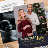 Peace Love Bundle of Joy 2 Photo Expecting 箔シーズンカード
