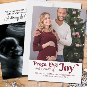 Peace Love Bundle of Joy 2 Photo We're Expected シーズンカード
