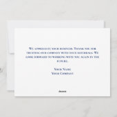 Peace Love Businessロゴカスタムクリスマス シーズンカード (裏面)