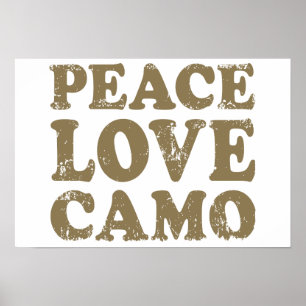 Peace Love Camo ポスター