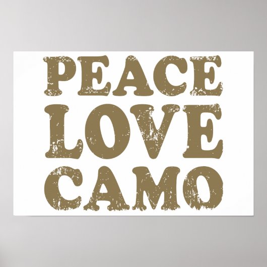 Peace Love Camo ポスター (正面)