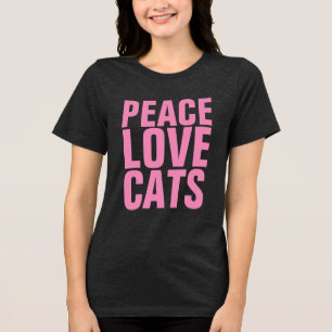 PEACE LOVE CATS 猫 Tシャツ
