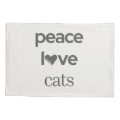 Peace Love Cats | Cat Mom Lover Modern Home Decor 枕カバー (裏面)