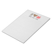 Peace Love Cats Lined Notepad ノートパッド (アングル)