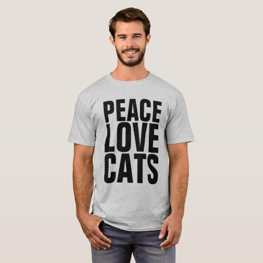 PEACE LOVE CATS tシャツ (正面フル)