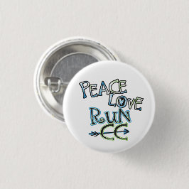 PEACE LOVE CC走 – クロスカントリー走のボタン 缶バッジ