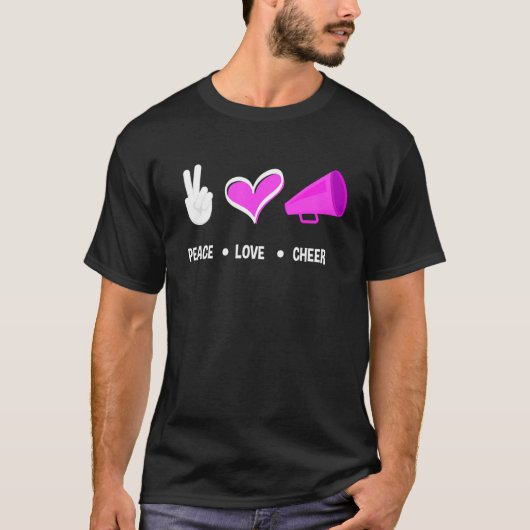 Peace Love Cheer Cheerleading   Cheerleading Cheer Tシャツ (正面)