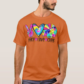 Peace Love CheerTie Dye Cheerleading Cheerleader G Tシャツ