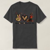 Peace Love Chocolate Labrador Scarf Fall Autumn Th Tシャツ (デザイン正面)