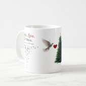 Peace Love Christmas Classic Mug – Simple Words コーヒーマグカップ (正面左)
