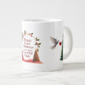 Peace Love Christmas Dove Mug – Specialty Jumbo  ジャンボコーヒーマグカップ (正面右)