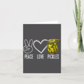 Peace Love Ckles Retro Jar Of Sliced Ckles Funny F カード (正面)