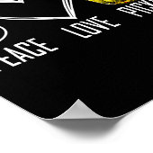 Peace Love Ckles Retro Jar Of Sliced Ckles Funny F ポスター (角)