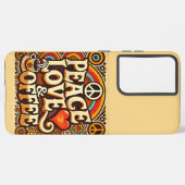 Peace, Love, & Coffeeレトロサムスン電話ケース Samsung Galaxyケース (左側面)