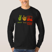 Peace Love Computer Teacher Funny Teaching Costume Tシャツ (正面)