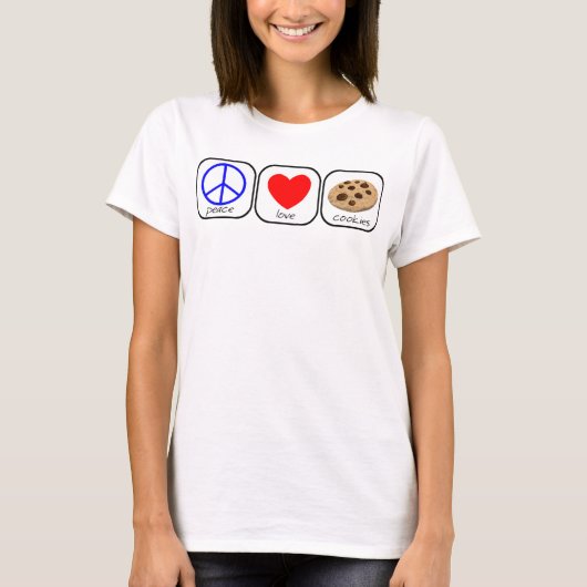 Peace, Love & Cookie Tシャツ (正面)