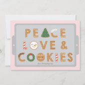 PEACE, LOVE & COOKIESホリデーカード カード (正面)