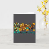 Peace Love Cowboy Western Rodeo Rodeo Life Western カード (黄色い花)