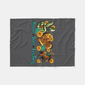 Peace Love Cowboy Western Rodeo Rodeo Life Western フリースブランケット (正面(横))
