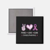 Peace Love cureてんかん認識度男性女性子供 マグネット (正面/裏面)