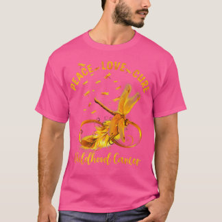 Peace Love Cure小児癌シャツインフィニティDr. Tシャツ