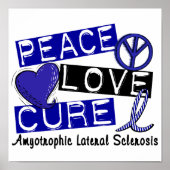 Peace Love Cure ALS筋萎縮性側索硬化症 ポスター (正面)
