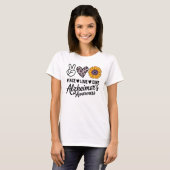 PEACE LOVE CURE Alzheimer's Awareness Tシャツ (正面フル)