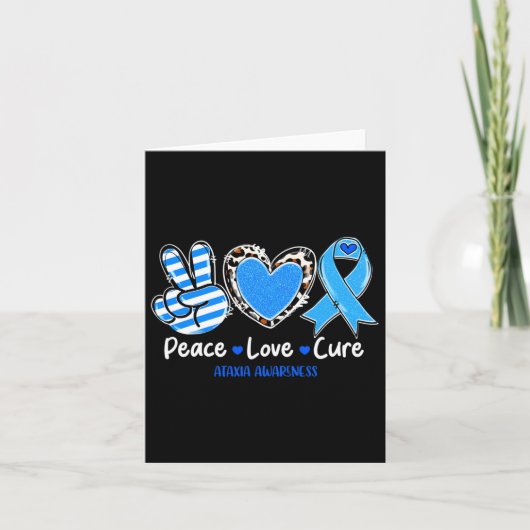 Peace Love Cure Ataxia Awareness Support Gifts 1  カード (正面)
