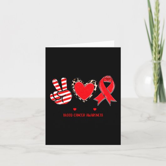 Peace Love Cure Blood Cancer認識度サポートT-S カード (正面)