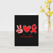Peace Love Cure Blood Cancer認識度サポートT-S カード (黄色い花)