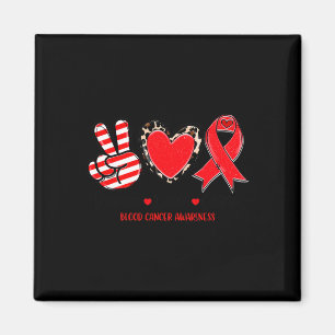 Peace Love Cure Blood Cancer認識度サポートT-S マグネット