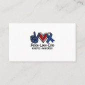 Peace Love Cure Diabetes Awareness 名刺 (正面)