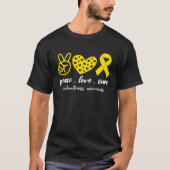 Peace Love Cure Endometriosis Awareness Month For Tシャツ (正面)