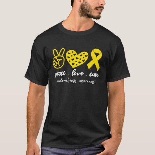Peace Love Cure Endometriosis Awareness Month For  Tシャツ (正面)