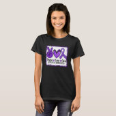 Peace Love Cure Epilepsy Awareness Warrior Survior Tシャツ (正面フル)